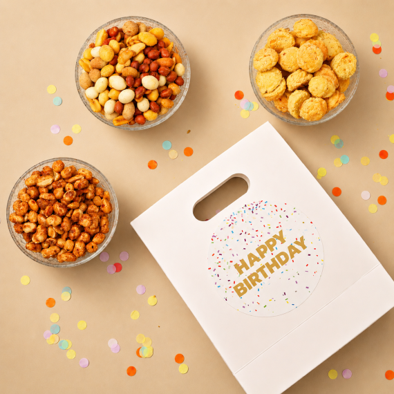 Happy birthday borrel cadeautasje 