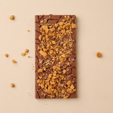 Melkchocolade reep speculaas crumble
