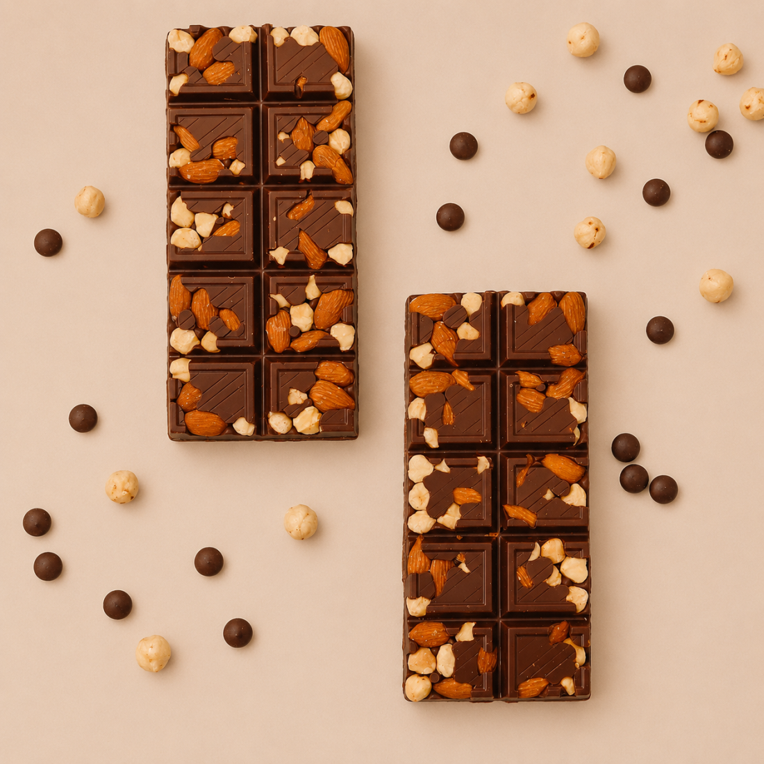 Chocoladereep hazelnoot & amandel (puur)