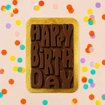 Happy birthday chocoladereep
