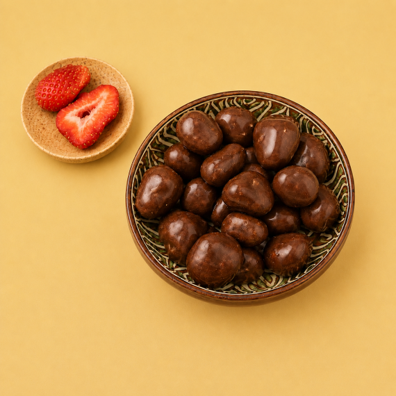 Chocolade aardbei gevriesdroogd (puur)