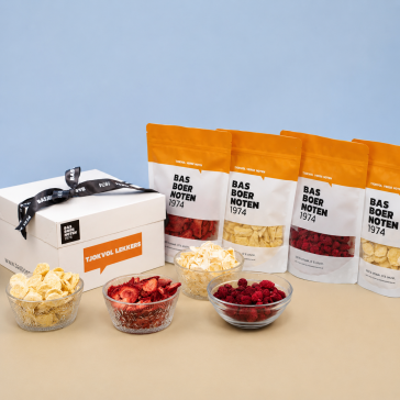 Gevriesdroogd fruit proefbox