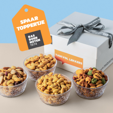 Spaartoppertje: Borrelbox vers gebrand