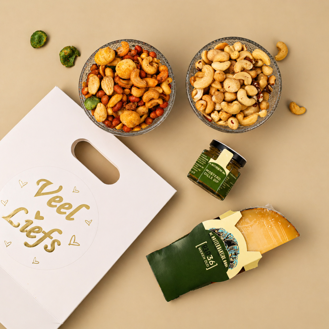 Cadeautasje noten & kaas 