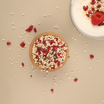 Pomegranate & cacao topping