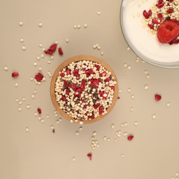 Pomegranate & cacao topping