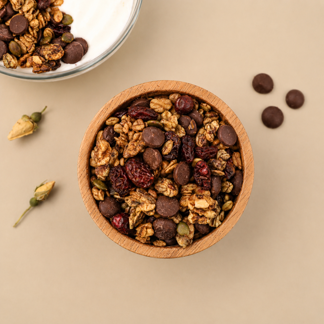 Granola chocolade cranberry