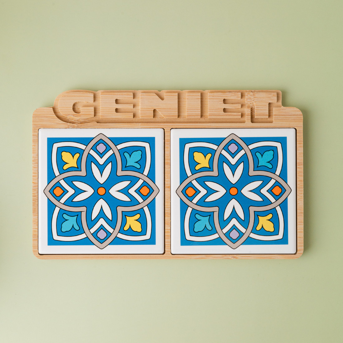 Ramadan Mubarak cadeau met mozaiek plankje