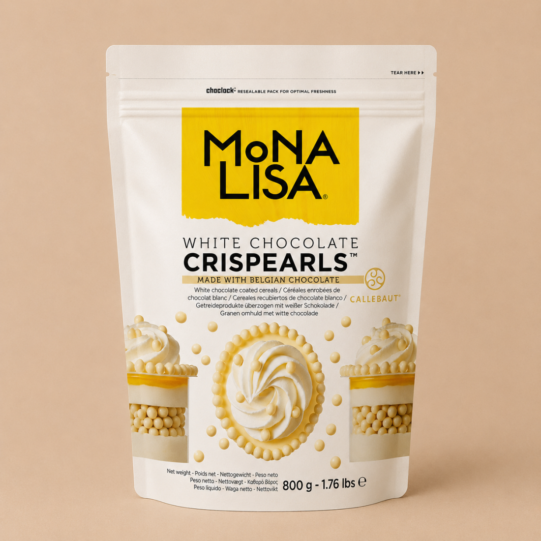 Crispy pearls witte chocolade