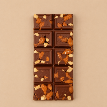 Chocoladereep hazelnoot & amandel (melk)
